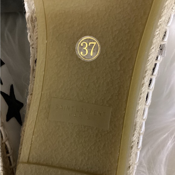 Saint Laurent leather white and black stars size 37 - Picture 7 of 9